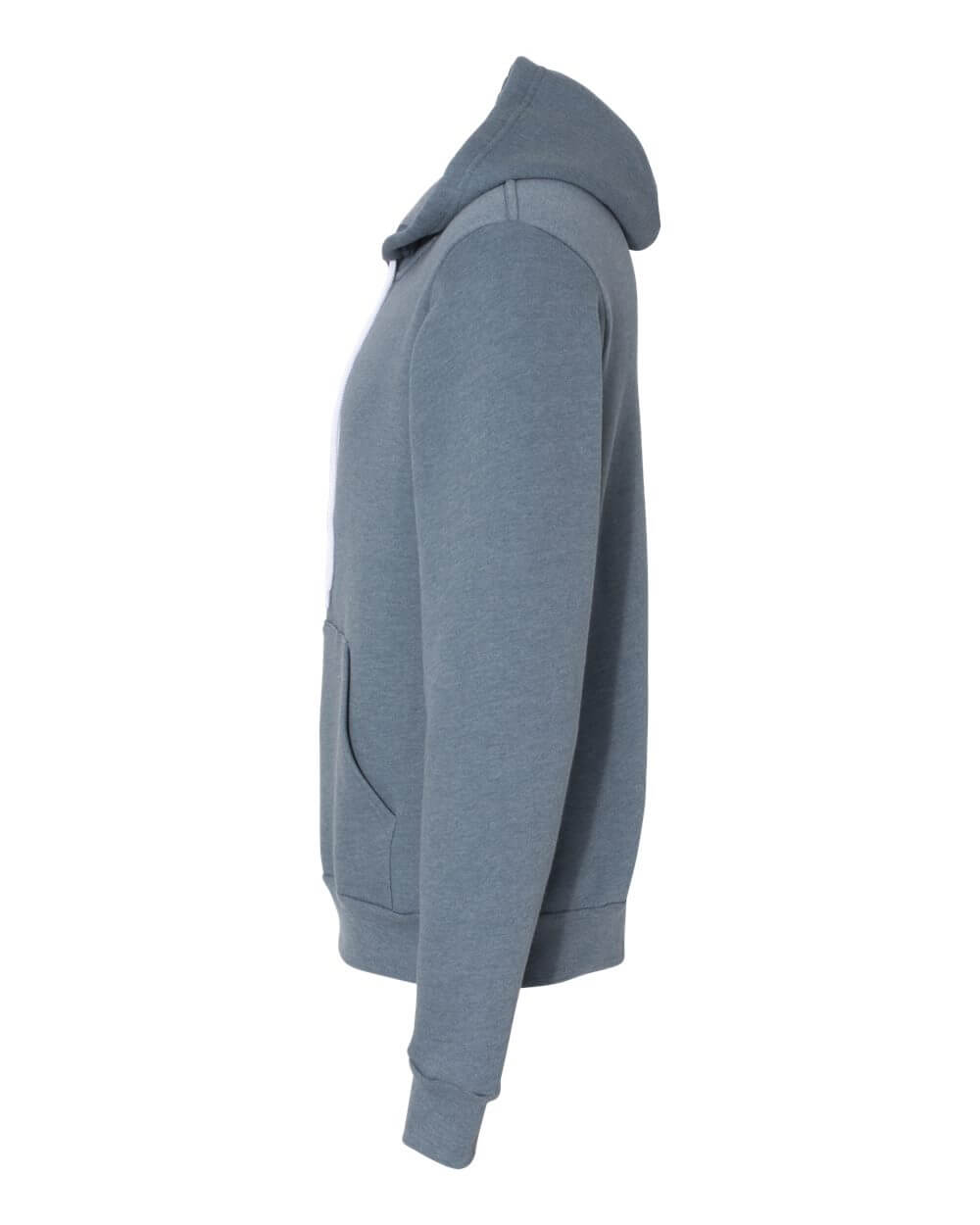 Christian Unisex Slate Blue Rabbit Zip Fleece Hoodie by DonKeySpeaksUp