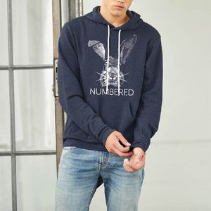 Christian Unisex Navy Rabbit Fleece Hoodie by DonKeySpeaksUp