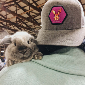 Christian brown rabbit hare hair trucker cap hat by DonKeySpeaksUp