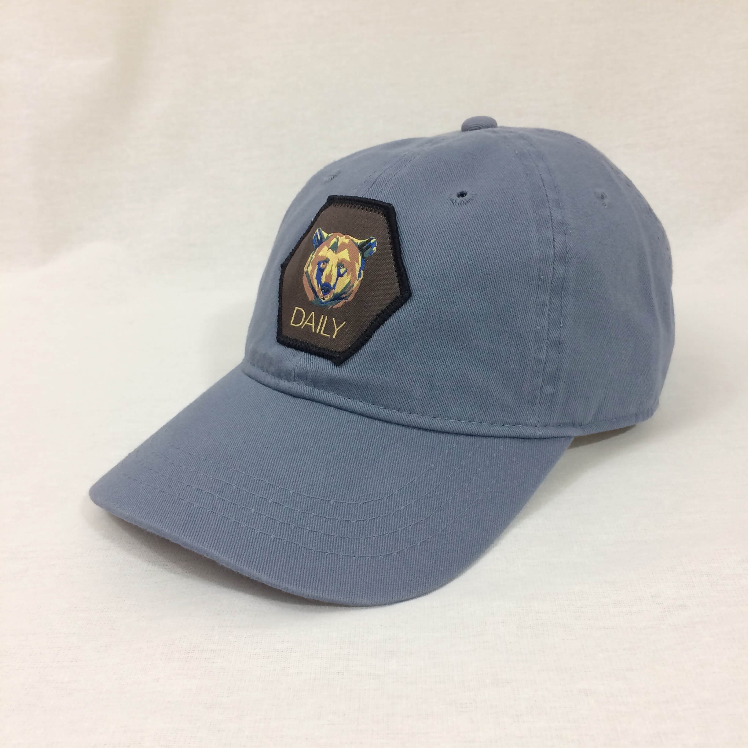 Christian blue twill dad bear cap hat by DonKeySpeaksUp